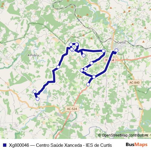 Xg800046 bus Line Map