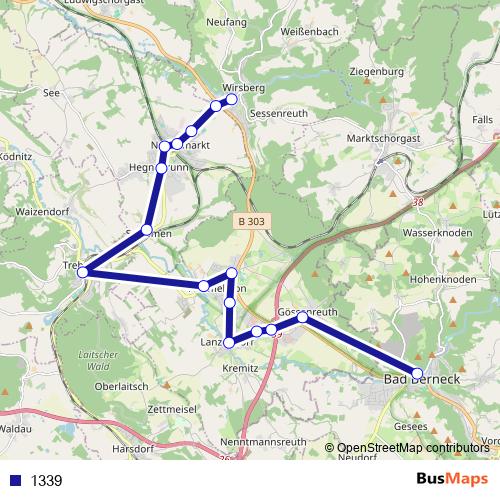 1339 bus Line Map