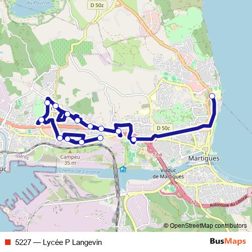 5227 bus Line Map