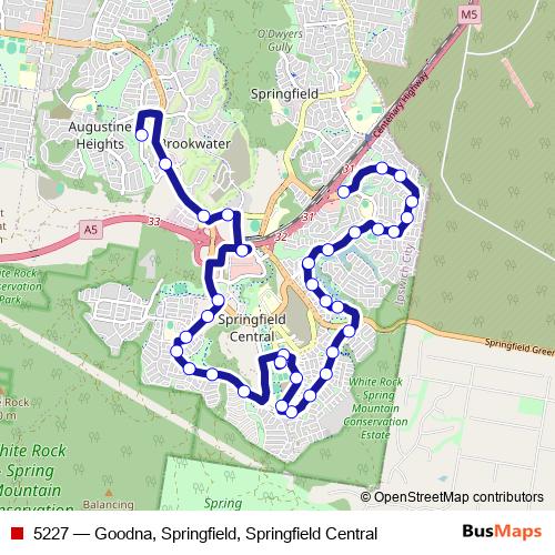 5227 bus Line Map