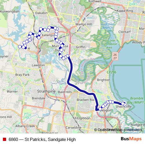 6860 bus Line Map