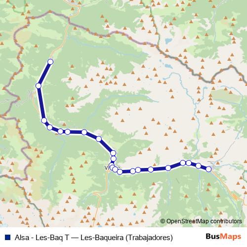 Alsa - Les-Baq T bus Line Map