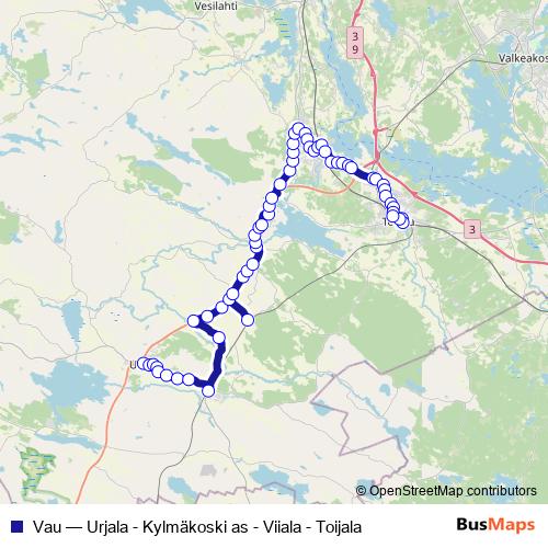 Vau bus Line Map