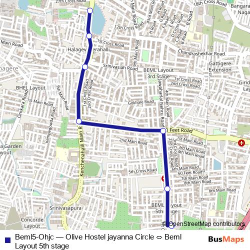 Beml5-Ohjc bus Line Map