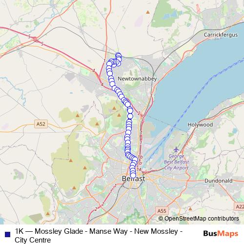 1K bus Line Map