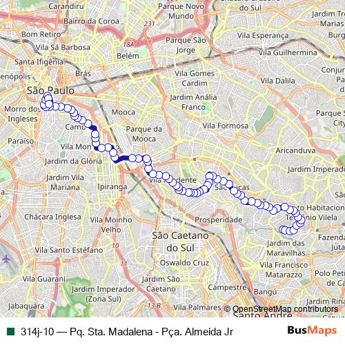 314j-10 bus Line Map