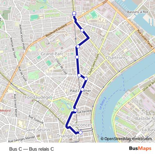 Bus C bus Line Map
