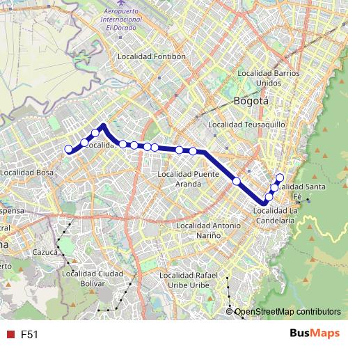 F51 bus Line Map