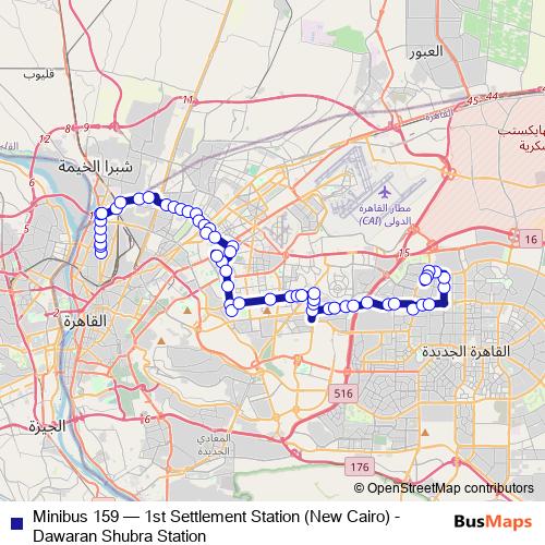 Minibus 159 bus Line Map