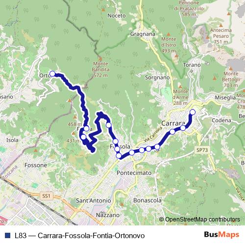 L83 bus Line Map