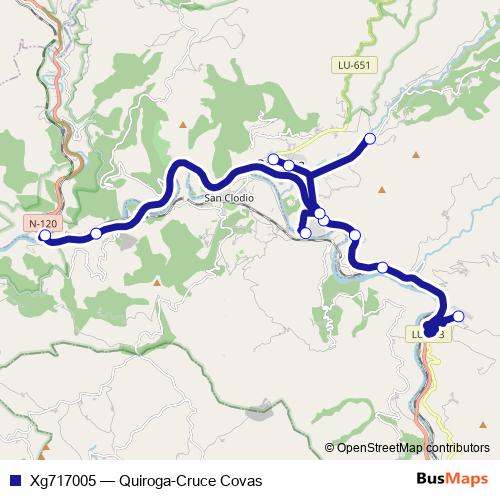 Xg717005 bus Line Map