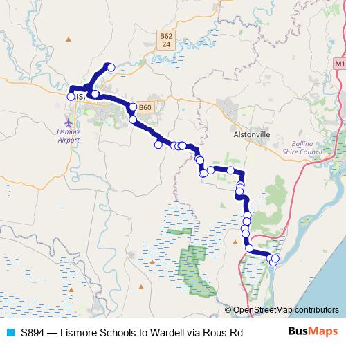S894 bus Line Map