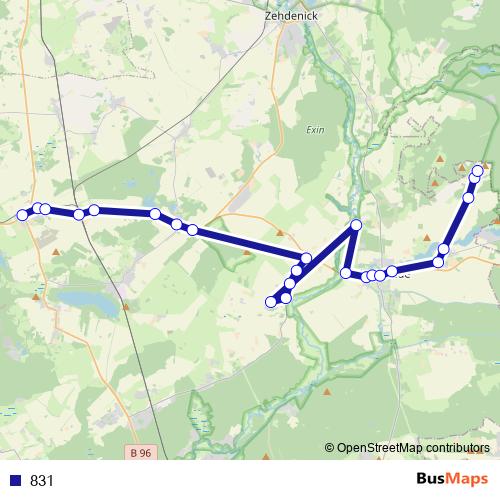 831 rail Line Map
