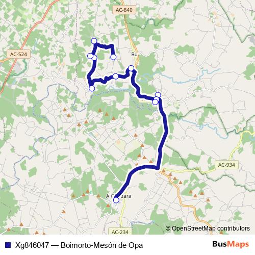 Xg846047 bus Line Map