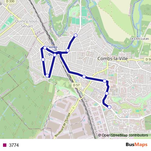 3774 bus Line Map