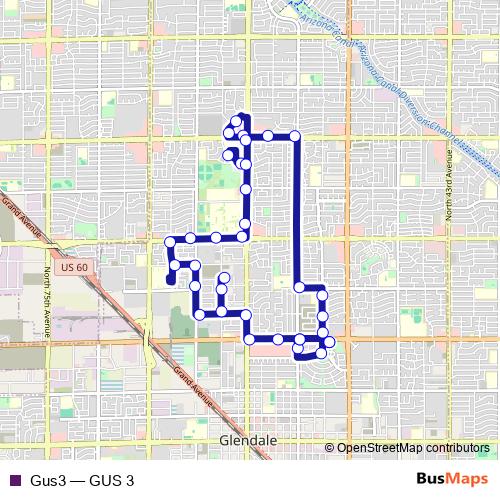 Gus3 bus Line Map