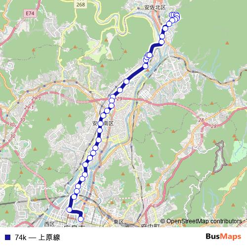 74k bus Line Map