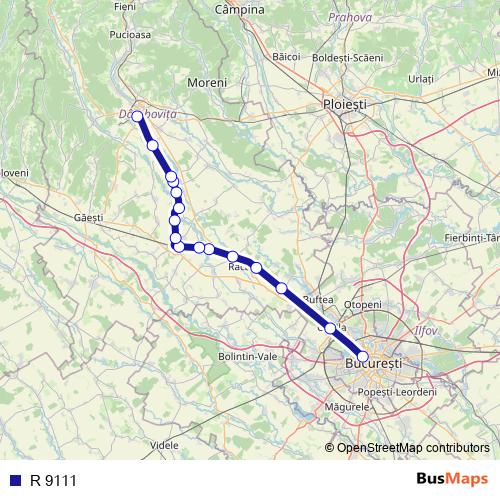 R 9111 rail Line Map