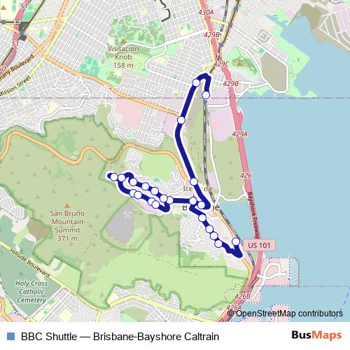 BBC Shuttle bus Line Map