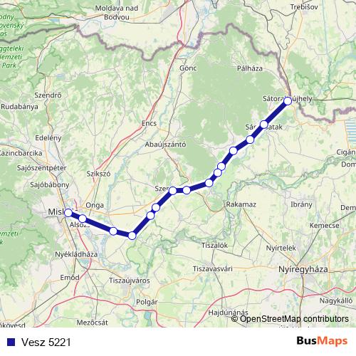 Vesz 5221 rail Line Map