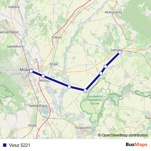Vesz 5221 rail Line Map