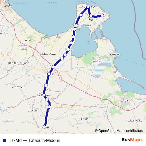 TT-Md bus Line Map