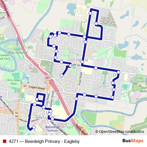 4271 bus Line Map