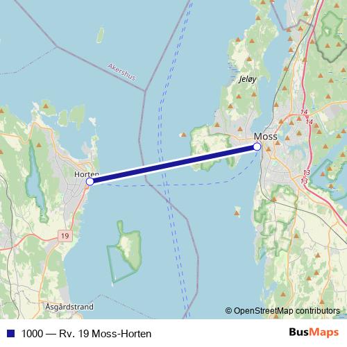 1000 ferry Line Map
