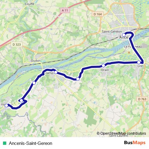 Ancenis-Saint-Gereon bus Line Map
