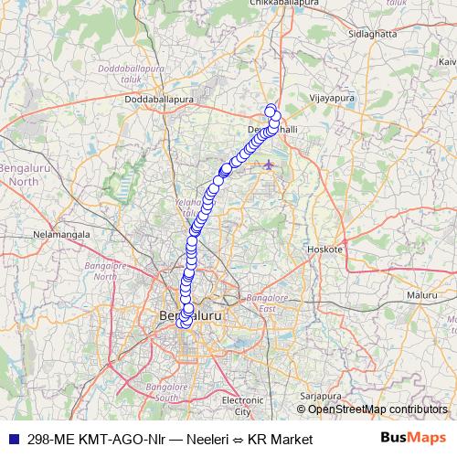 298-ME KMT-AGO-Nlr bus Line Map