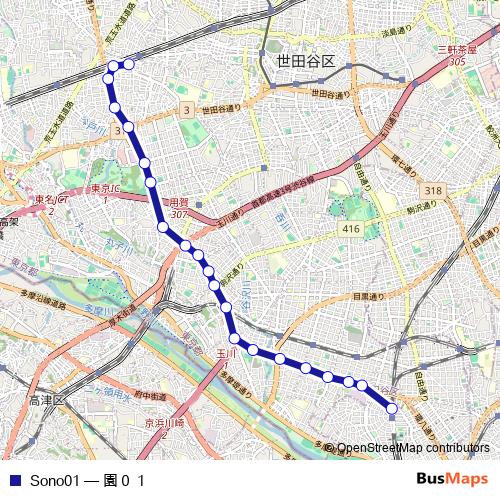 Sono01 bus Line Map