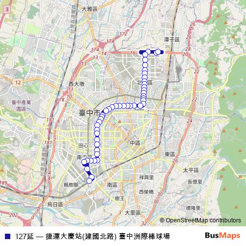 127延 bus Line Map