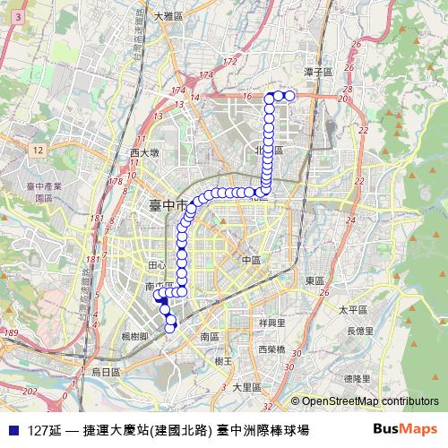 127延 bus Line Map