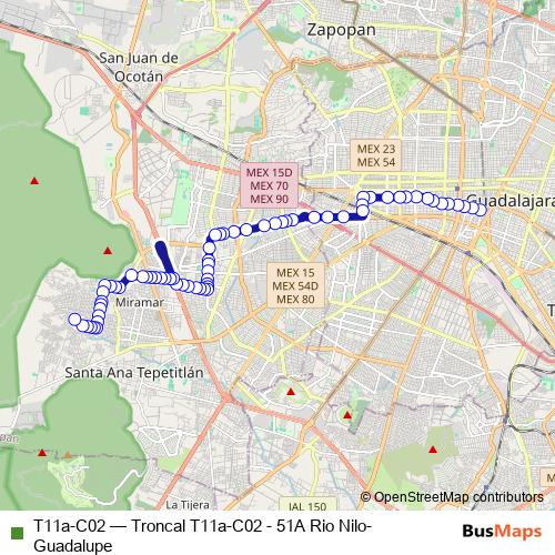 T11a-C02 bus Line Map