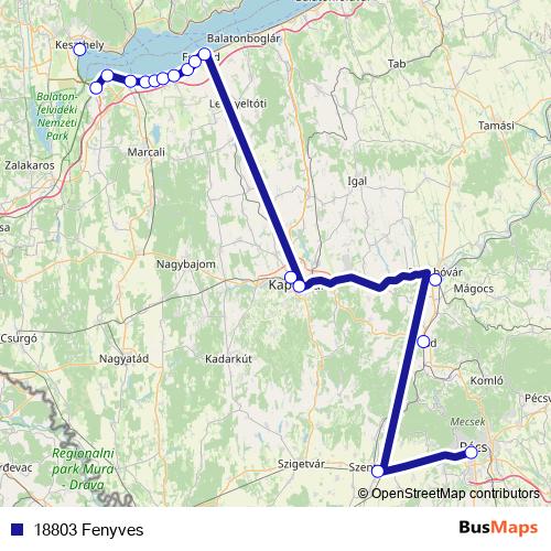 18803 Fenyves rail Line Map