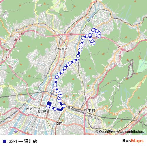 32-1 bus Line Map