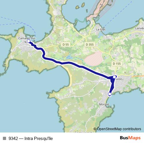 9342 bus Line Map
