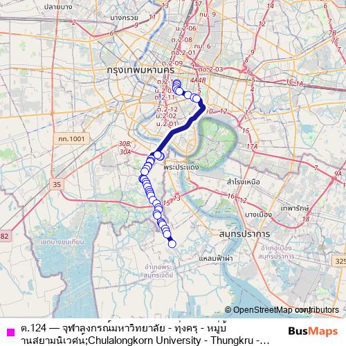 ต.124 bus Line Map