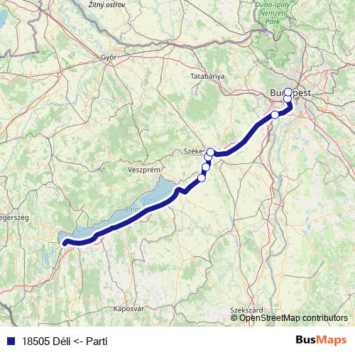 18505 Déli <- Parti rail Line Map