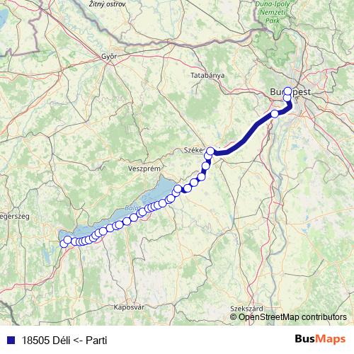 18505 Déli <- Parti rail Line Map