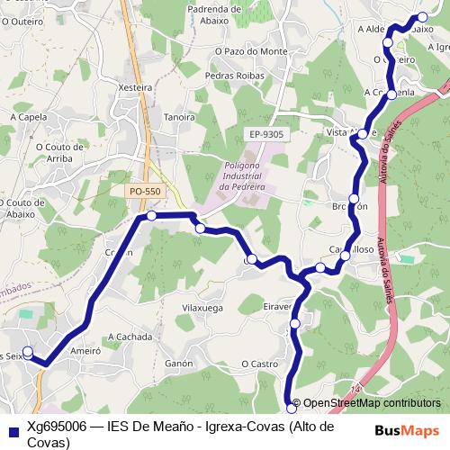 Xg695006 bus Line Map
