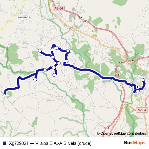 Xg729021 bus Line Map