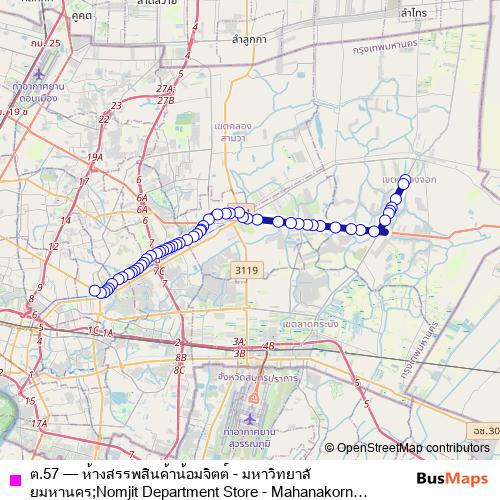 ต.57 bus Line Map