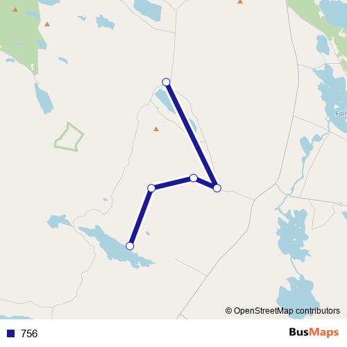 756 bus Line Map