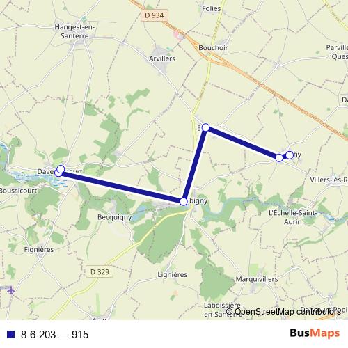 8-6-203 bus Line Map