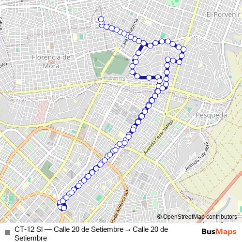 CT-12 Sl bus Line Map