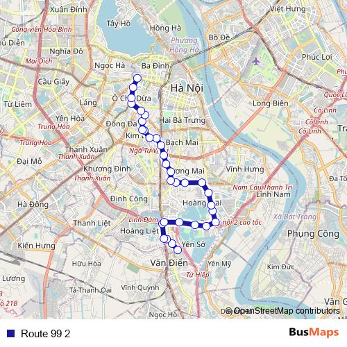 Route 99 2 bus Line Map