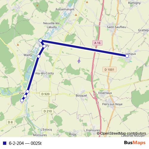 6-2-204 bus Line Map