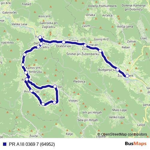 PR A18 0369 7 (64952) bus Line Map