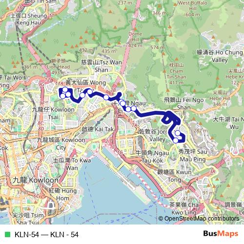 KLN-54 bus Line Map